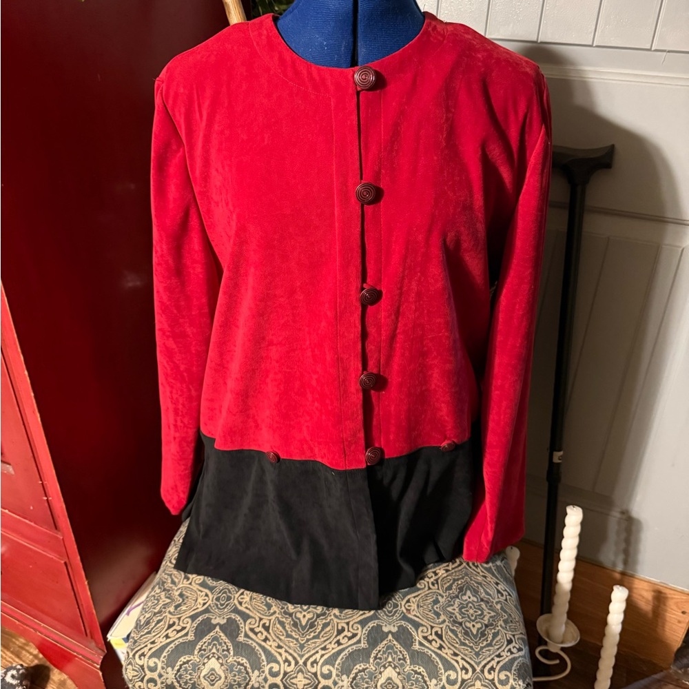R&K Originals Red Dress Jacket Size 16 | Church Holiday Career